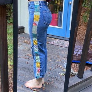 High-waist Levi’s Jeans w/ Quilted Leg Panel